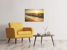 Laden Sie das Bild in den Galerie-Viewer, Leinwandbild Sonnenuntergang am Meer