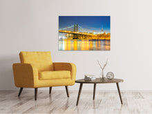 Laden Sie das Bild in den Galerie-Viewer, Leinwandbild Brooklyn Bridge bei Nacht