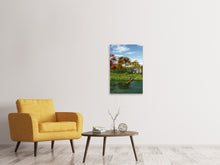 Laden Sie das Bild in den Galerie-Viewer, Leinwandbild Haus am See