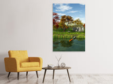 Laden Sie das Bild in den Galerie-Viewer, Leinwandbild Haus am See