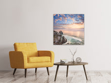 Laden Sie das Bild in den Galerie-Viewer, Leinwandbild Romantischer Sonnenuntergang am Meer