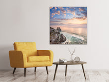 Laden Sie das Bild in den Galerie-Viewer, Leinwandbild Romantischer Sonnenuntergang am Meer