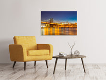 Laden Sie das Bild in den Galerie-Viewer, Leinwandbild Skyline NY Williamsburg Bridge