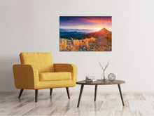Laden Sie das Bild in den Galerie-Viewer, Leinwandbild Sonnenuntergang in den Alpen