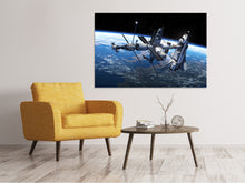 Laden Sie das Bild in den Galerie-Viewer, Leinwandbild Satellit