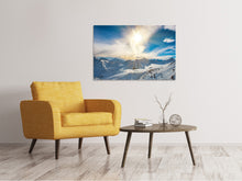 Laden Sie das Bild in den Galerie-Viewer, Leinwandbild Über den verschneiten Gipfeln
