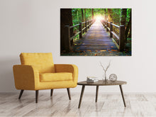 Laden Sie das Bild in den Galerie-Viewer, Leinwandbild Die Brücke im Wald