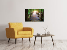 Laden Sie das Bild in den Galerie-Viewer, Leinwandbild Die Brücke im Wald