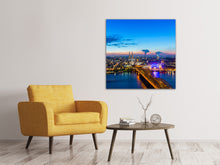 Laden Sie das Bild in den Galerie-Viewer, Leinwandbild Skyline Ein Penthouse in Köln
