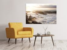 Laden Sie das Bild in den Galerie-Viewer, Leinwandbild Meeresbrandung
