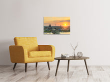 Laden Sie das Bild in den Galerie-Viewer, Leinwandbild Skyline Köln bei Sonnenuntergang