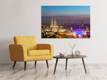 Laden Sie das Bild in den Galerie-Viewer, Leinwandbild Skyline Kölner Dom bei Nacht
