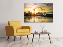 Laden Sie das Bild in den Galerie-Viewer, Leinwandbild Skyline Big Ben im Sonnenuntergang