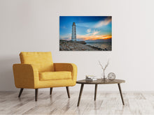 Laden Sie das Bild in den Galerie-Viewer, Leinwandbild Sonnenuntergang am Leuchtturm
