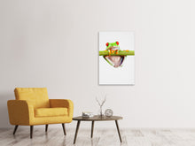 Laden Sie das Bild in den Galerie-Viewer, Leinwandbild Frosch-Akrobatik