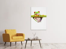 Laden Sie das Bild in den Galerie-Viewer, Leinwandbild Frosch-Akrobatik