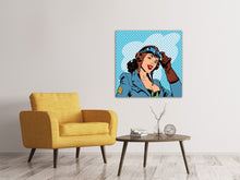 Laden Sie das Bild in den Galerie-Viewer, Leinwandbild Pop Art Pilotin