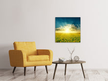 Laden Sie das Bild in den Galerie-Viewer, Leinwandbild Sonnenblumen in der Abendsonne
