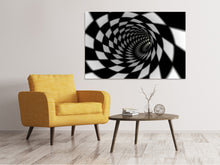 Laden Sie das Bild in den Galerie-Viewer, Leinwandbild Abstrakter Tunnel Black &amp; White