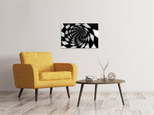 Laden Sie das Bild in den Galerie-Viewer, Leinwandbild Abstrakter Tunnel Black &amp; White