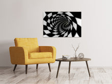 Laden Sie das Bild in den Galerie-Viewer, Leinwandbild Abstrakter Tunnel Black &amp; White