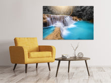 Laden Sie das Bild in den Galerie-Viewer, Leinwandbild Glücklicher Wasserfall