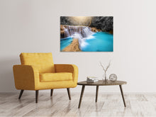 Laden Sie das Bild in den Galerie-Viewer, Leinwandbild Glücklicher Wasserfall