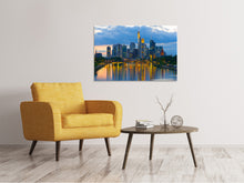Laden Sie das Bild in den Galerie-Viewer, Leinwandbild Skyline Frankfurt am Main