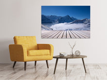 Laden Sie das Bild in den Galerie-Viewer, Leinwandbild Sonnenterrasse in den Schweizer Alpen