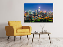 Laden Sie das Bild in den Galerie-Viewer, Leinwandbild Skyline One Night in Bangkok