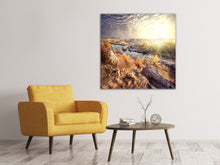 Laden Sie das Bild in den Galerie-Viewer, Leinwandbild Sonnenaufgang am Fluss