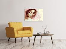 Laden Sie das Bild in den Galerie-Viewer, Leinwandbild Romantisches Portrait einer Schönheit