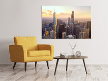 Laden Sie das Bild in den Galerie-Viewer, Leinwandbild Skyline Chicago