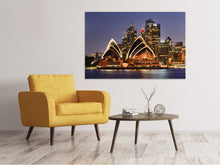 Laden Sie das Bild in den Galerie-Viewer, Leinwandbild Skyline Mit dem Boot vor Sydney