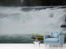 Laden Sie das Bild in den Galerie-Viewer, Fototapete Aussichtsplattform am Wasserfall