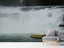 Laden Sie das Bild in den Galerie-Viewer, Fototapete Aussichtsplattform am Wasserfall