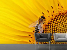 Laden Sie das Bild in den Galerie-Viewer, Fototapete Biene auf der Sonnenblume