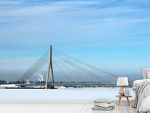 Laden Sie das Bild in den Galerie-Viewer, Fototapete Brücke im Schnee