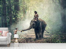 Laden Sie das Bild in den Galerie-Viewer, Fototapete Der Elefant bei der Arbeit