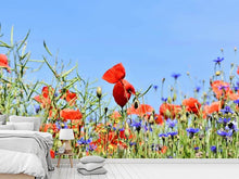 Laden Sie das Bild in den Galerie-Viewer, Fototapete Der Mohn in der Blumenwiese