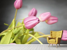 Laden Sie das Bild in den Galerie-Viewer, Fototapete Der Tulpenstrauss in rosa