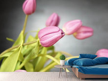Laden Sie das Bild in den Galerie-Viewer, Fototapete Der Tulpenstrauss in rosa