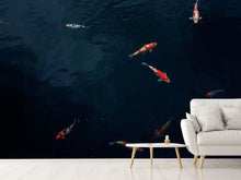 Laden Sie das Bild in den Galerie-Viewer, Fototapete Fische im Teich