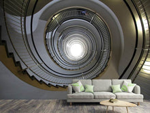 Laden Sie das Bild in den Galerie-Viewer, Fototapete Hohe Wendeltreppe
