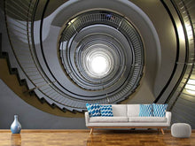 Laden Sie das Bild in den Galerie-Viewer, Fototapete Hohe Wendeltreppe