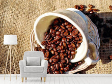 Laden Sie das Bild in den Galerie-Viewer, Fototapete Kaffeebohnen in der Tasse