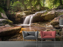 Laden Sie das Bild in den Galerie-Viewer, Fototapete Kleiner Wasserfall