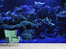 Laden Sie das Bild in den Galerie-Viewer, Fototapete Korallenriff in blau