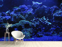 Laden Sie das Bild in den Galerie-Viewer, Fototapete Korallenriff in blau