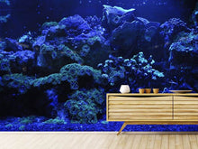 Laden Sie das Bild in den Galerie-Viewer, Fototapete Korallenriff in blau